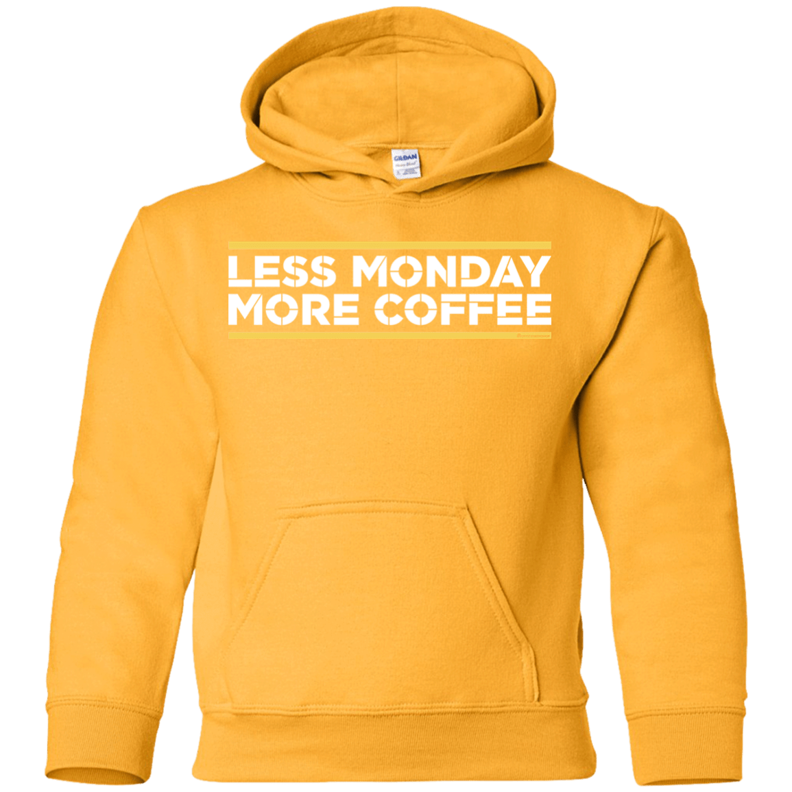 Sweatshirts Gold / YS Less Monday More Coffee Youth Hoodie