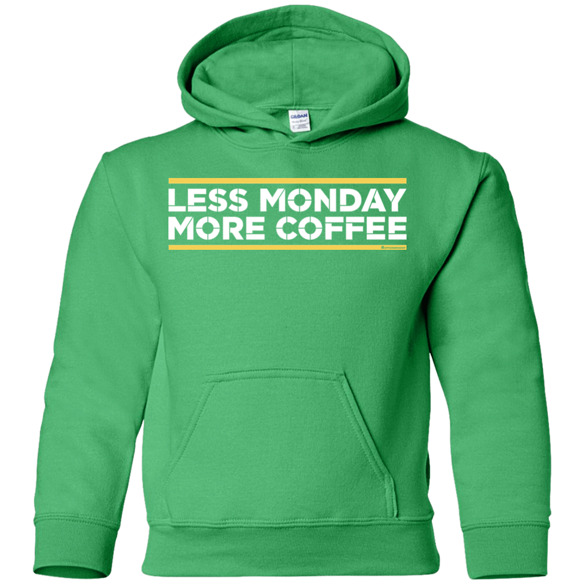 Sweatshirts Irish Green / YS Less Monday More Coffee Youth Hoodie