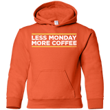Sweatshirts Orange / YS Less Monday More Coffee Youth Hoodie