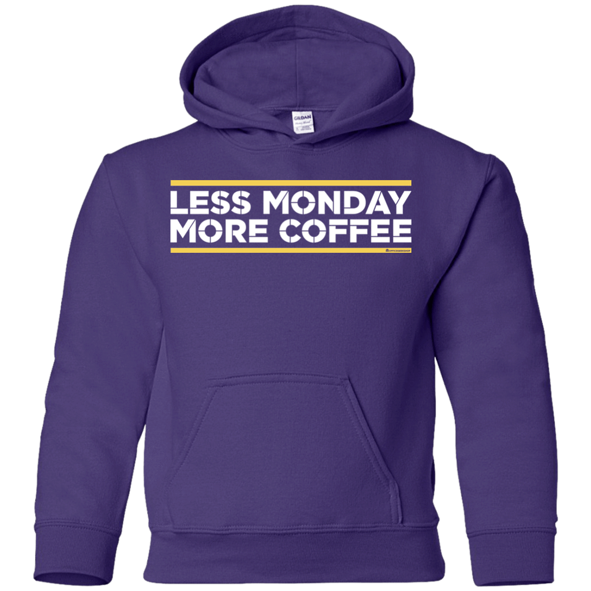 Sweatshirts Purple / YS Less Monday More Coffee Youth Hoodie