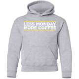 Sweatshirts Sport Grey / YS Less Monday More Coffee Youth Hoodie