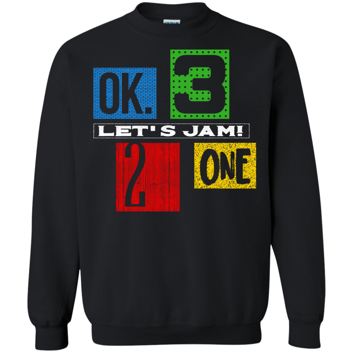 Sweatshirts Black / S Let's Jam Crewneck Sweatshirt