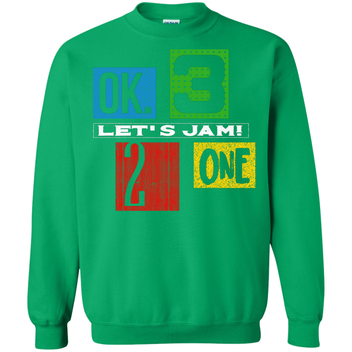 Sweatshirts Irish Green / S Let's Jam Crewneck Sweatshirt