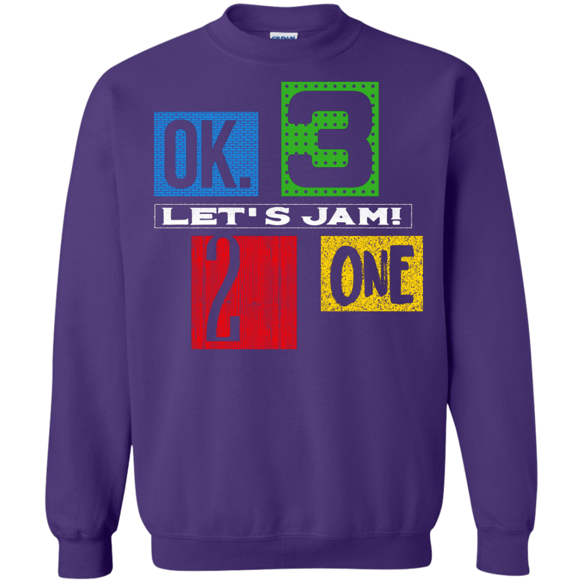 Sweatshirts Purple / S Let's Jam Crewneck Sweatshirt