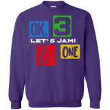 Sweatshirts Purple / S Let's Jam Crewneck Sweatshirt