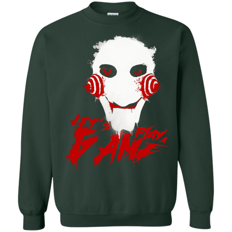 Sweatshirts Forest Green / S Let's Play A Game Crewneck Sweatshirt