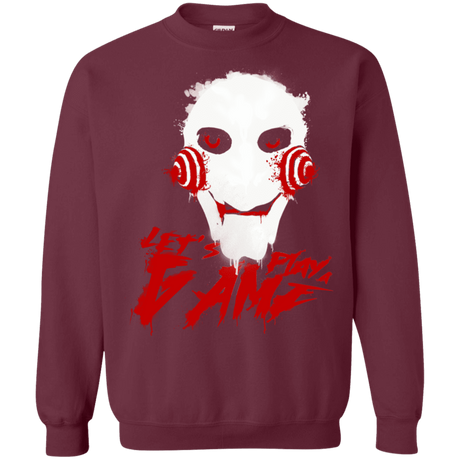 Sweatshirts Maroon / S Let's Play A Game Crewneck Sweatshirt