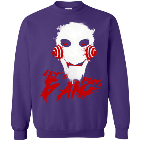 Sweatshirts Purple / S Let's Play A Game Crewneck Sweatshirt