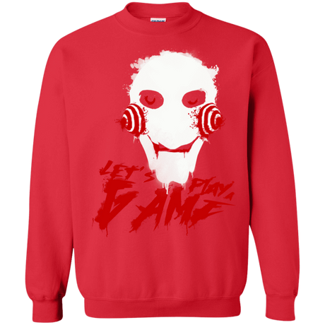 Sweatshirts Red / S Let's Play A Game Crewneck Sweatshirt