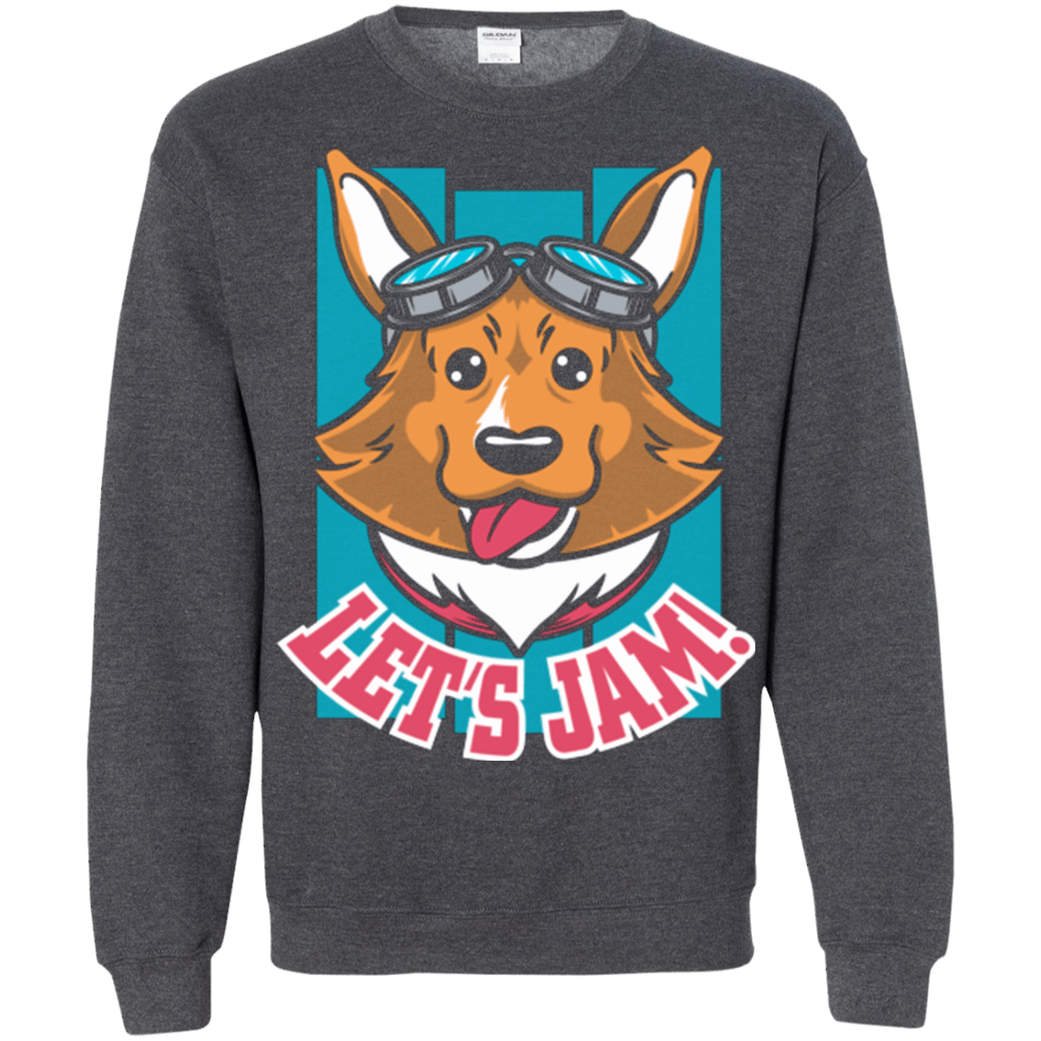 Sweatshirts Dark Heather / Small Lets Jam (2) Crewneck Sweatshirt