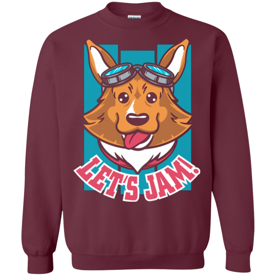 Sweatshirts Maroon / Small Lets Jam (2) Crewneck Sweatshirt