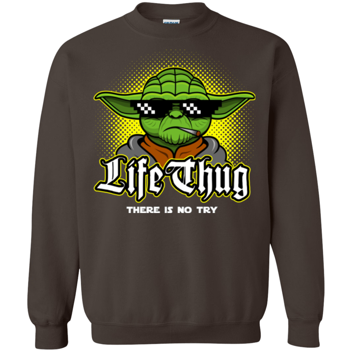 Sweatshirts Dark Chocolate / Small Life thug Crewneck Sweatshirt
