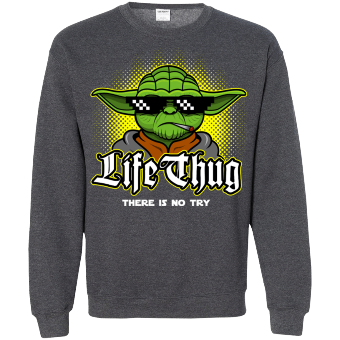 Sweatshirts Dark Heather / Small Life thug Crewneck Sweatshirt