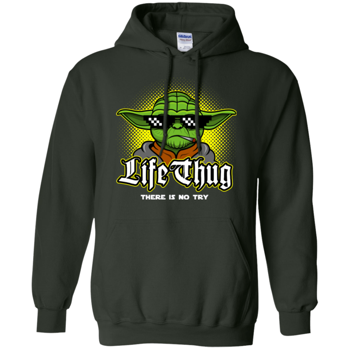 Sweatshirts Forest Green / Small Life thug Pullover Hoodie