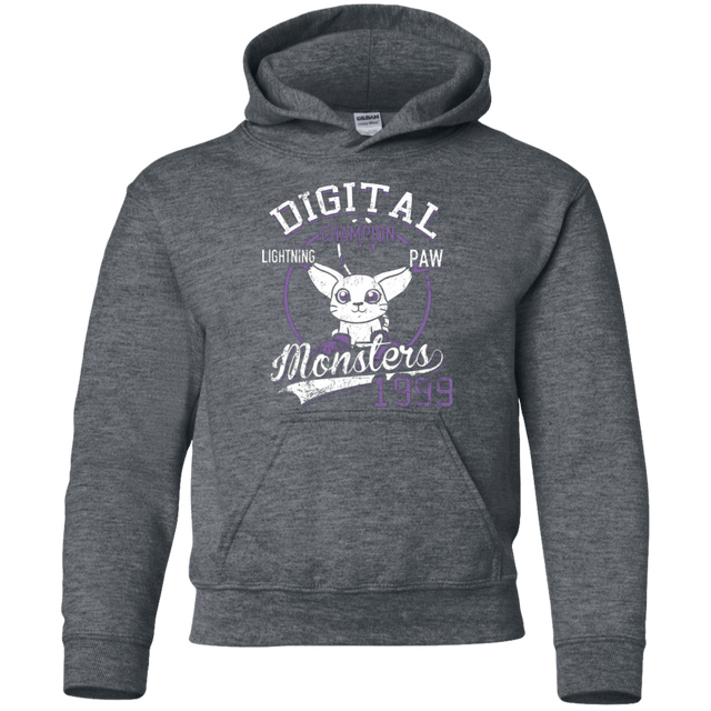 Sweatshirts Dark Heather / YS Lightning Paw Youth Hoodie