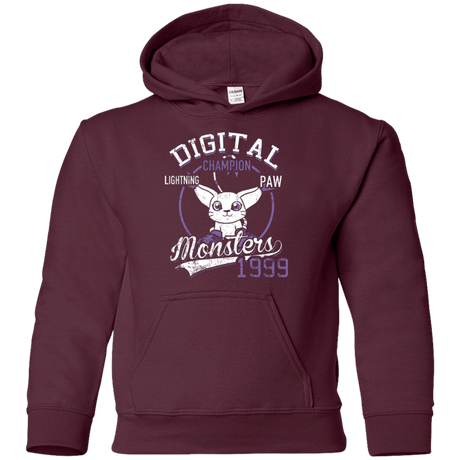 Sweatshirts Maroon / YS Lightning Paw Youth Hoodie