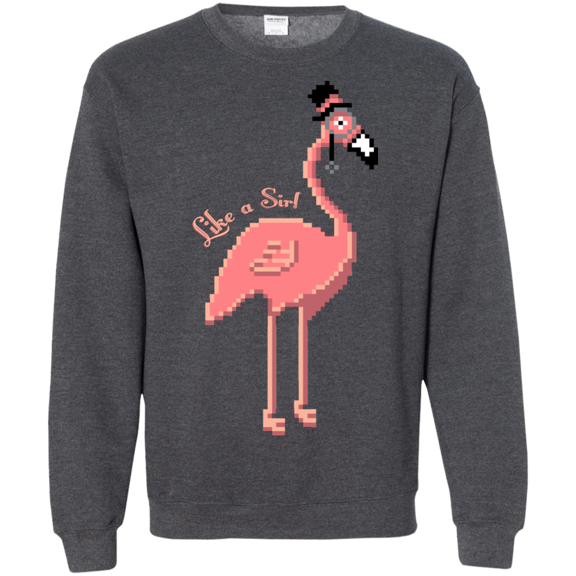 Sweatshirts Dark Heather / S LikeASir Flamingo Crewneck Sweatshirt