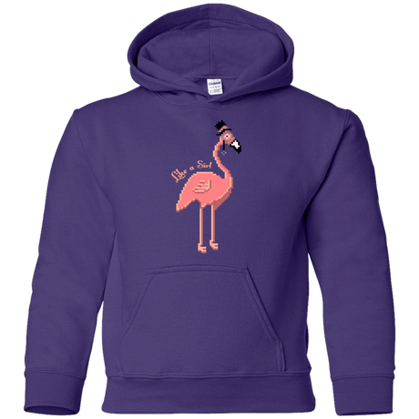 Sweatshirts Purple / YS LikeASir Flamingo Youth Hoodie