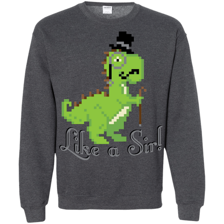 Sweatshirts Dark Heather / S LikeASir T-Rex Crewneck Sweatshirt