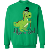 Sweatshirts Irish Green / S LikeASir T-Rex Crewneck Sweatshirt