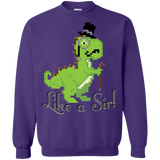Sweatshirts Purple / S LikeASir T-Rex Crewneck Sweatshirt