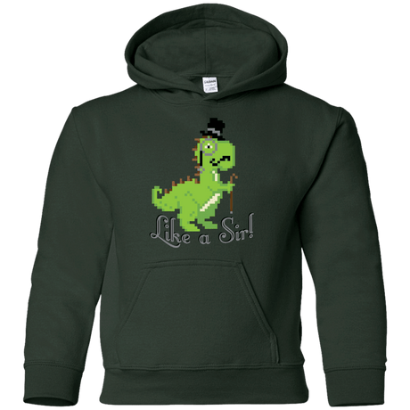 Sweatshirts Forest Green / YS LikeASir T-Rex Youth Hoodie