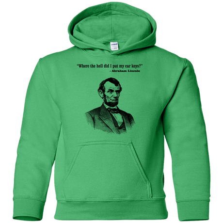 Sweatshirts Irish Green / YS Lincoln car keys Youth Hoodie