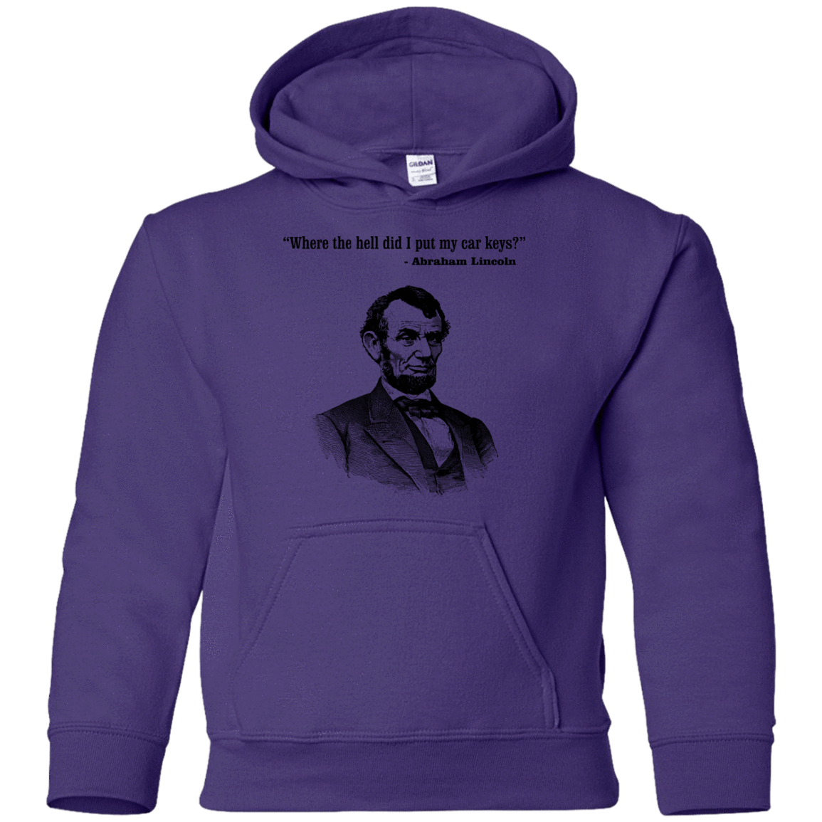 Sweatshirts Purple / YS Lincoln car keys Youth Hoodie