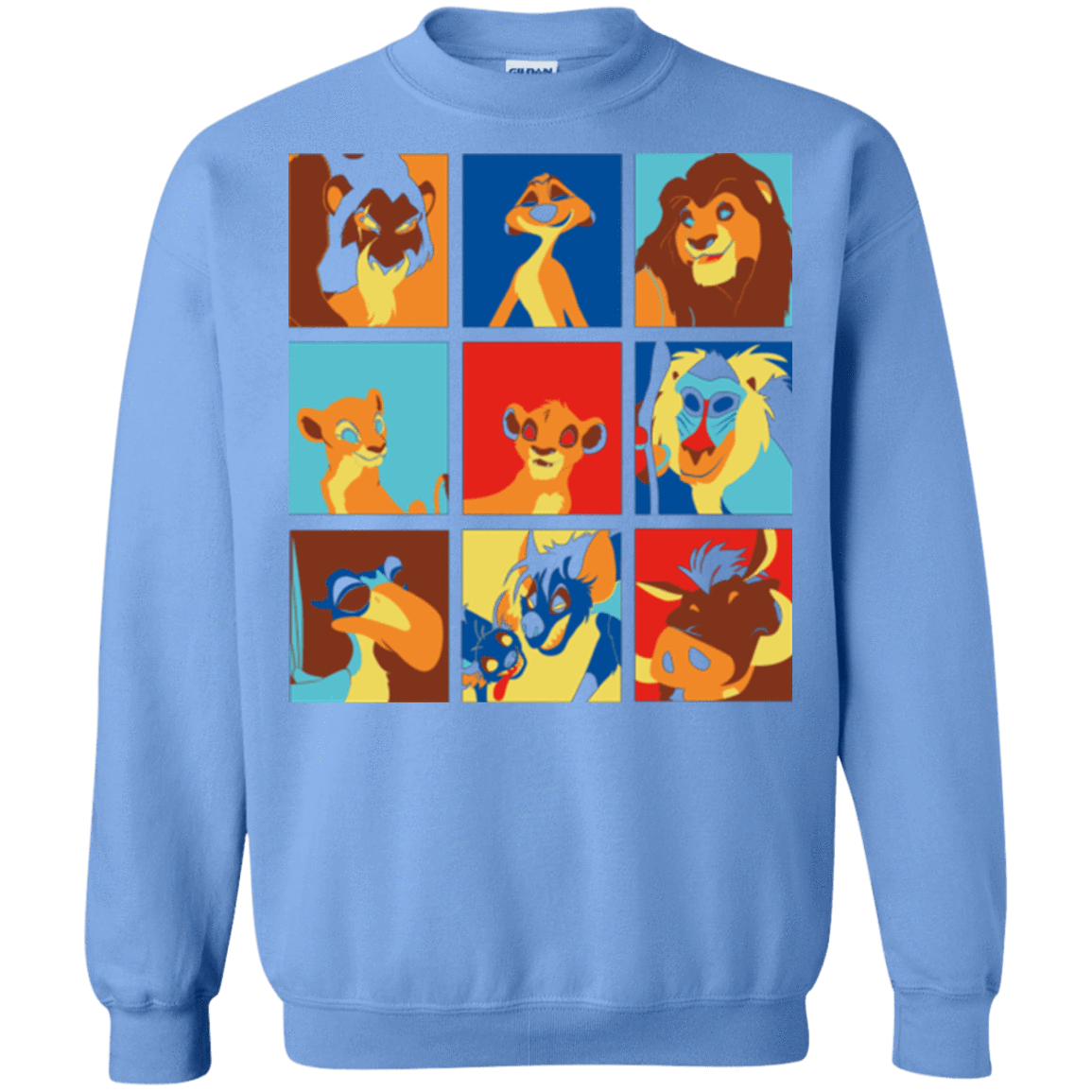 Sweatshirts Carolina Blue / Small Lion Pop Crewneck Sweatshirt