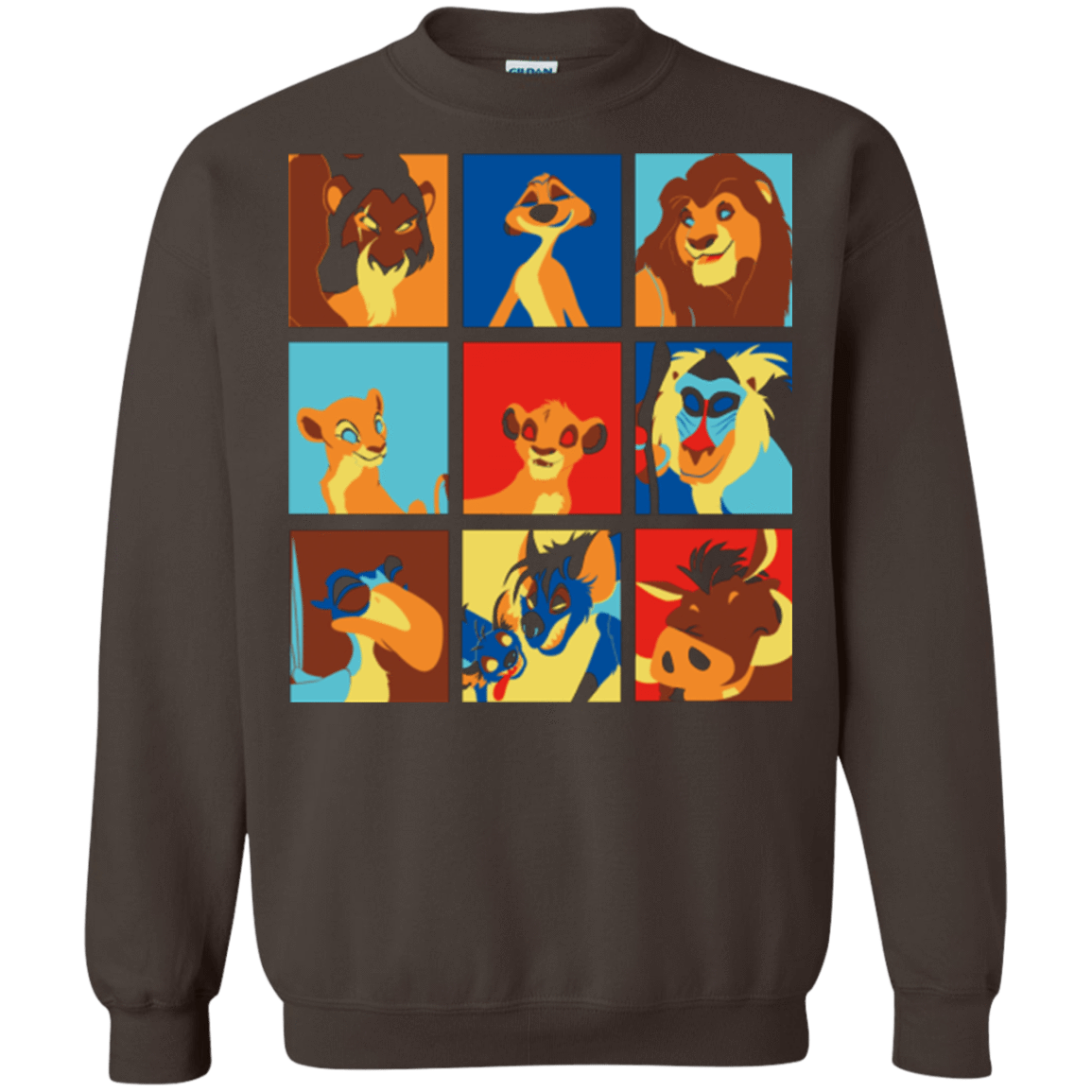 Sweatshirts Dark Chocolate / Small Lion Pop Crewneck Sweatshirt