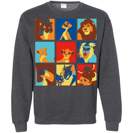 Sweatshirts Dark Heather / Small Lion Pop Crewneck Sweatshirt
