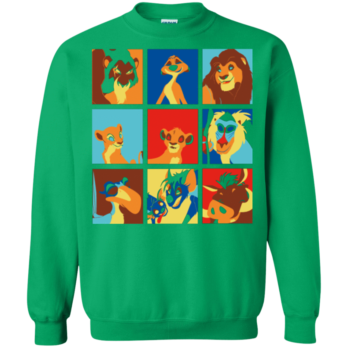 Sweatshirts Irish Green / Small Lion Pop Crewneck Sweatshirt