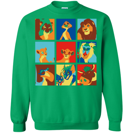 Sweatshirts Irish Green / Small Lion Pop Crewneck Sweatshirt