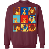 Sweatshirts Maroon / Small Lion Pop Crewneck Sweatshirt