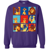 Sweatshirts Purple / Small Lion Pop Crewneck Sweatshirt