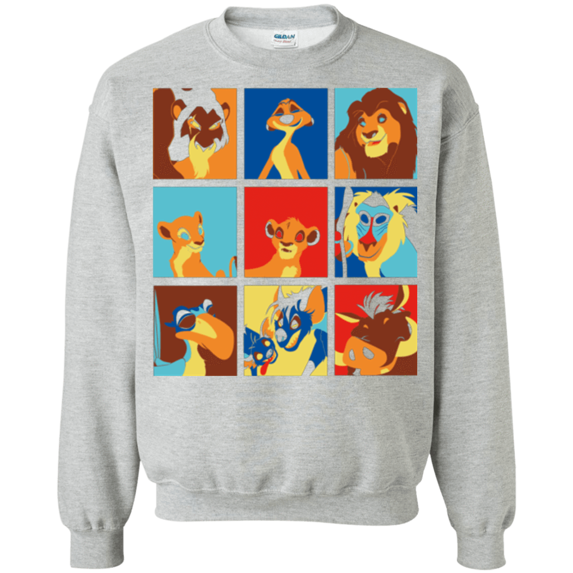 Sweatshirts Sport Grey / Small Lion Pop Crewneck Sweatshirt