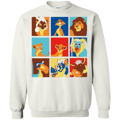 Sweatshirts White / Small Lion Pop Crewneck Sweatshirt