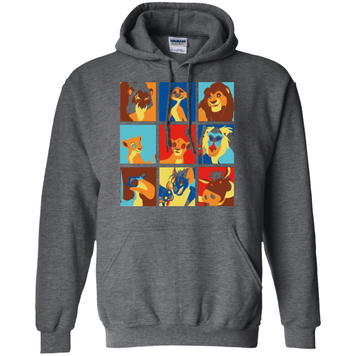 Sweatshirts Dark Heather / Small Lion Pop Pullover Hoodie