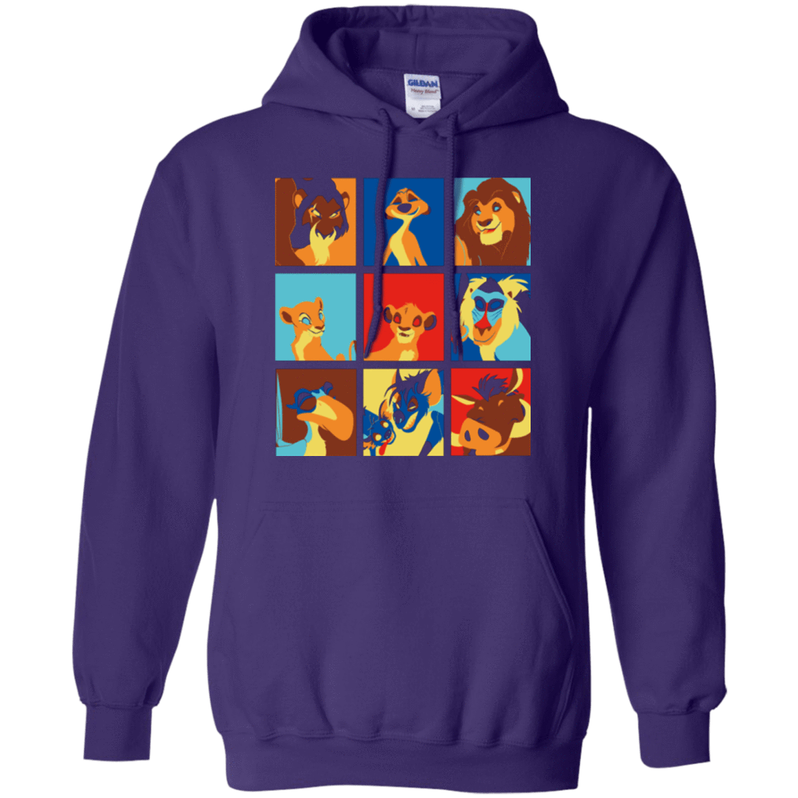 Sweatshirts Purple / Small Lion Pop Pullover Hoodie