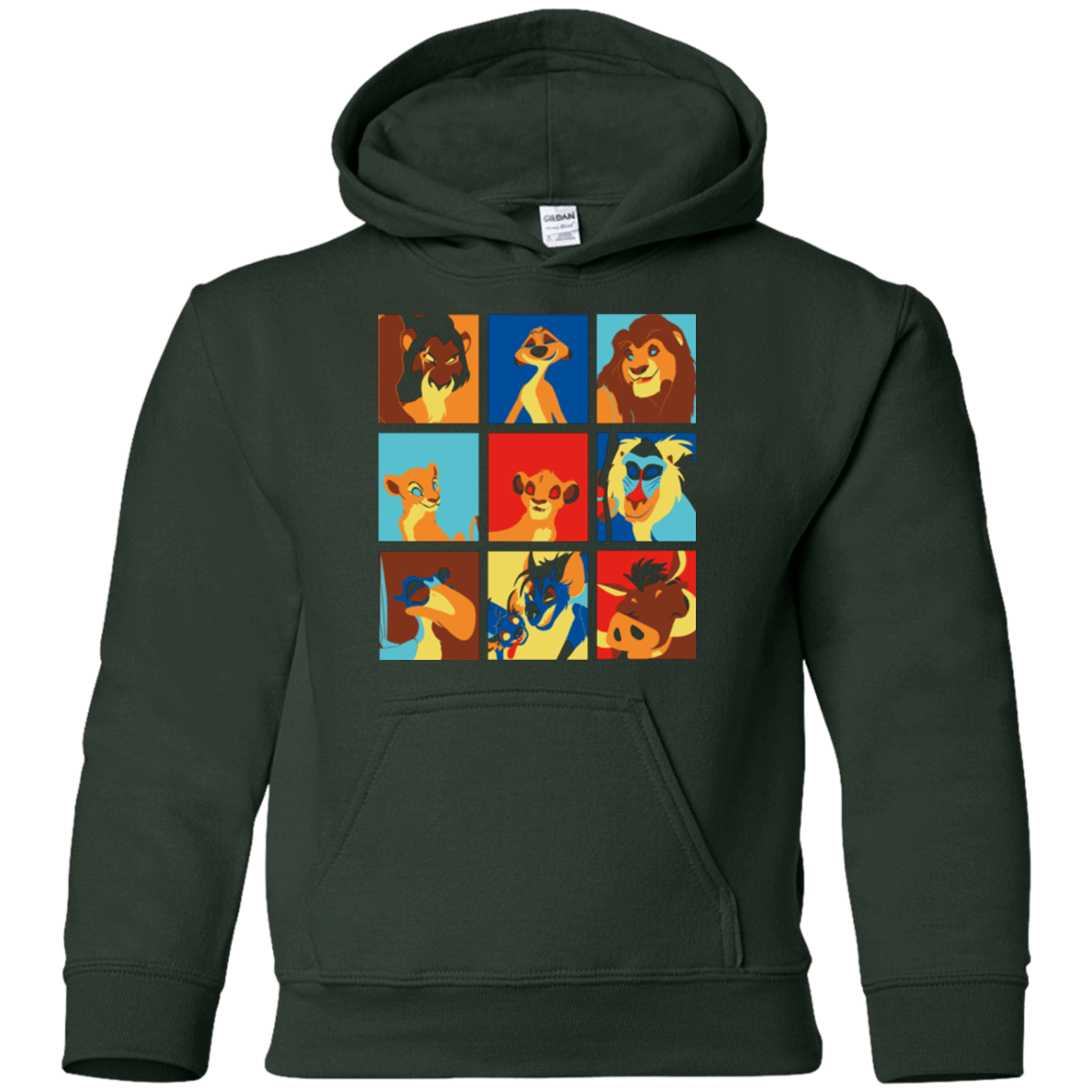 Sweatshirts Forest Green / YS Lion Pop Youth Hoodie