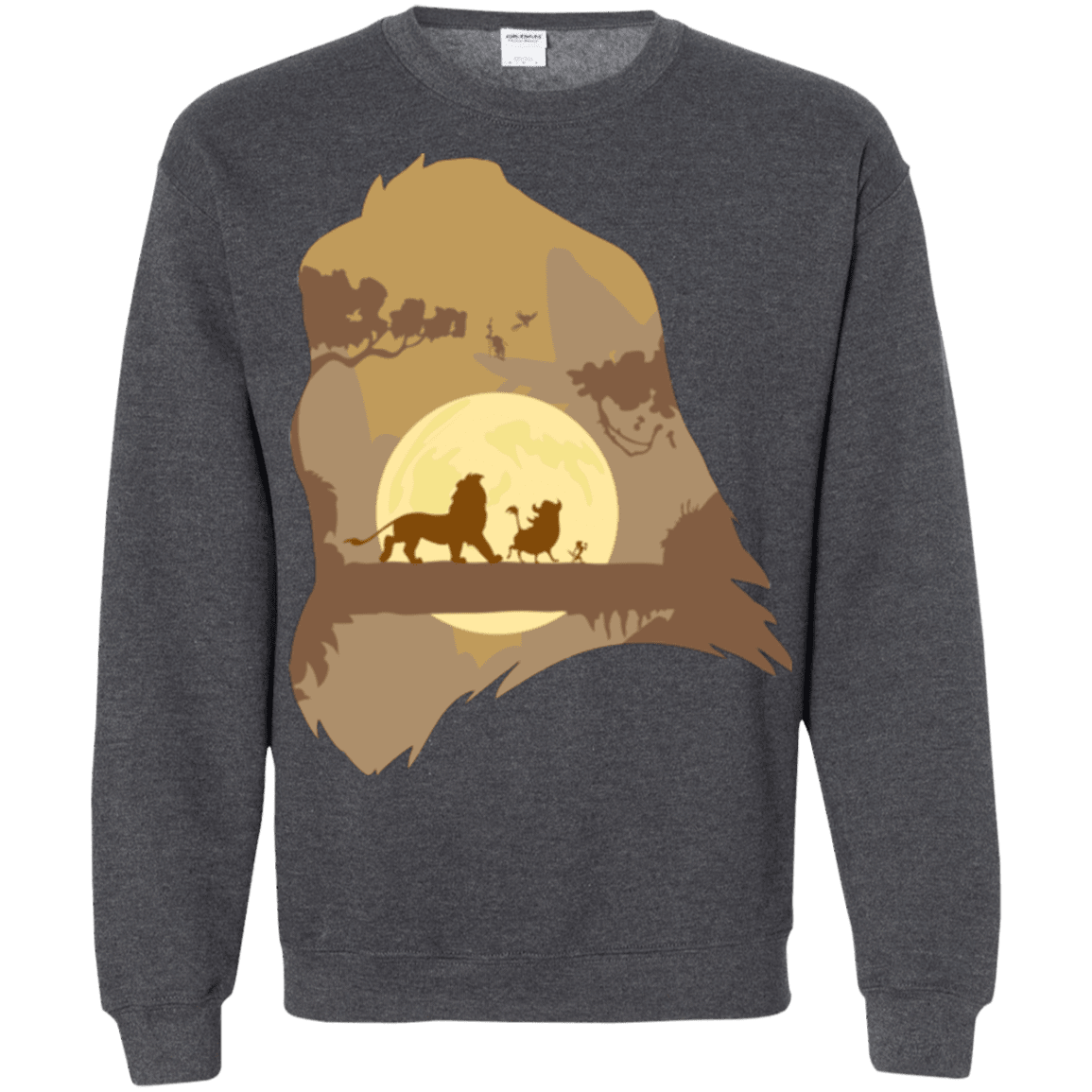 Sweatshirts Dark Heather / Small Lion Portrait Crewneck Sweatshirt