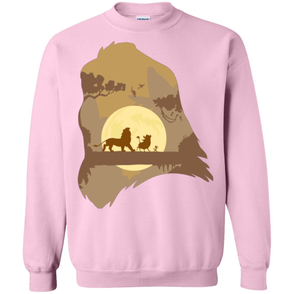 Sweatshirts Light Pink / Small Lion Portrait Crewneck Sweatshirt