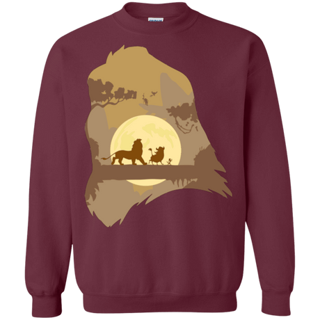 Sweatshirts Maroon / Small Lion Portrait Crewneck Sweatshirt