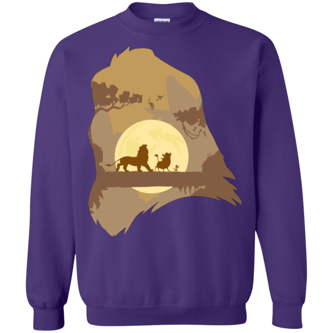 Sweatshirts Purple / Small Lion Portrait Crewneck Sweatshirt
