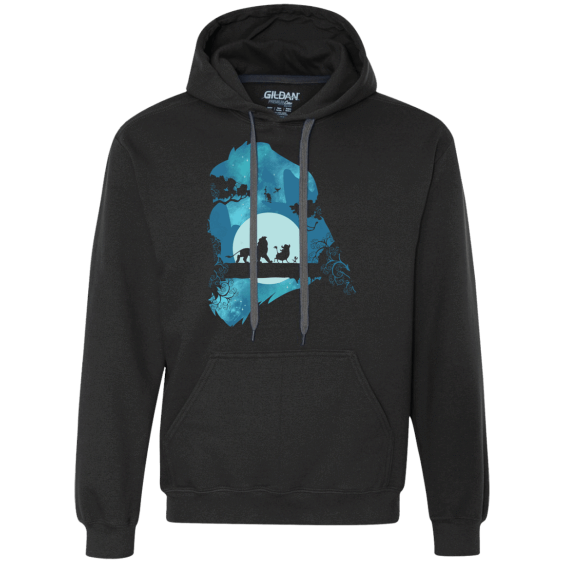 Sweatshirts Black / S Lion Portrait Premium Fleece Hoodie