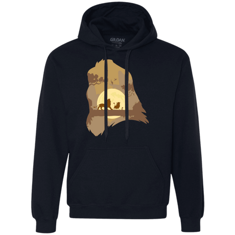 Sweatshirts Navy / Small Lion Portrait Premium Fleece Hoodie