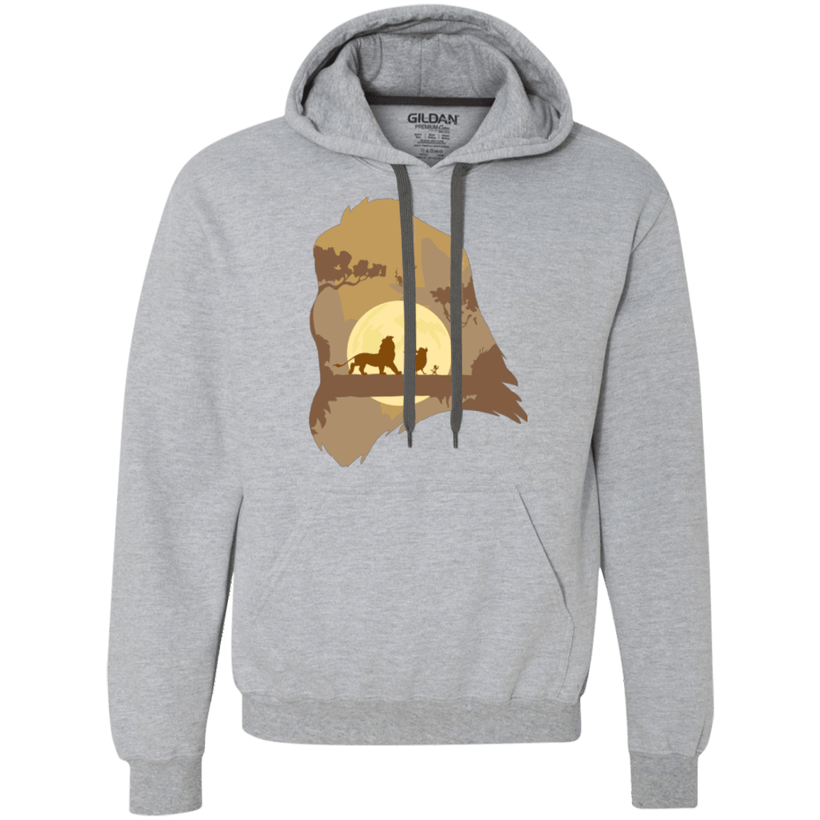 Sweatshirts Sport Grey / Small Lion Portrait Premium Fleece Hoodie