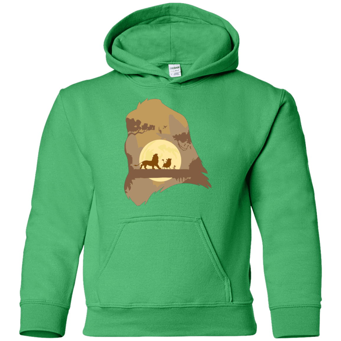 Sweatshirts Irish Green / YS Lion Portrait Youth Hoodie