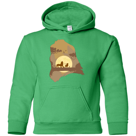 Sweatshirts Irish Green / YS Lion Portrait Youth Hoodie