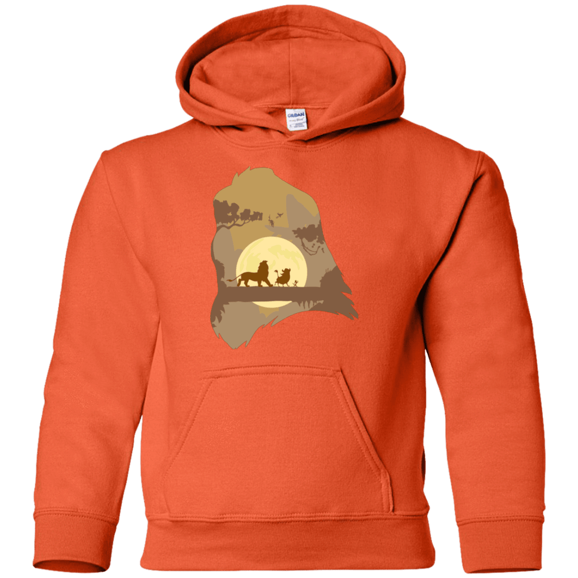 Sweatshirts Orange / YS Lion Portrait Youth Hoodie